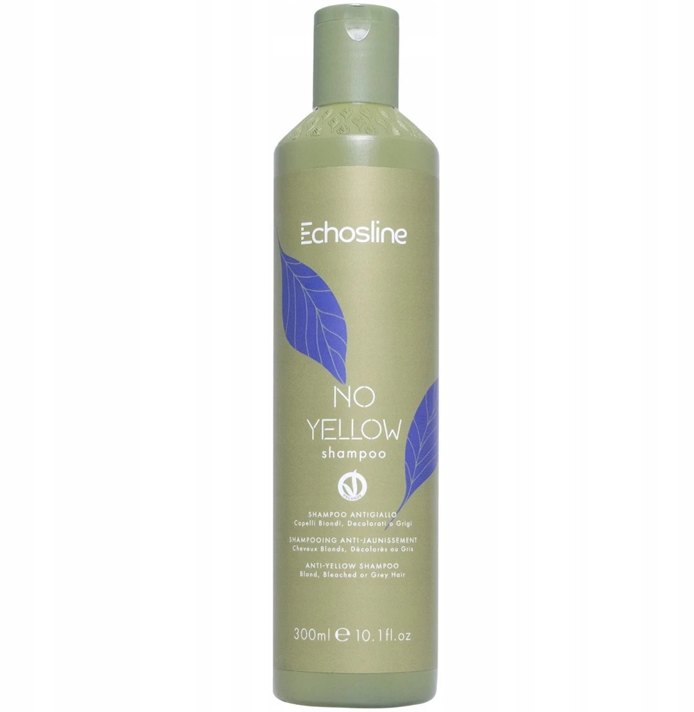 Echosline No Geltona Šampūnas šampūnas šviesiems, balintiems ir žiliems plaukams, 300 ml