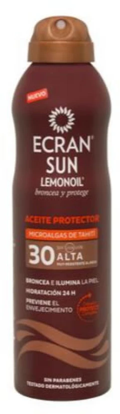 "Ecran Sun" citrinų aliejaus purškiklis Spf30 250ml