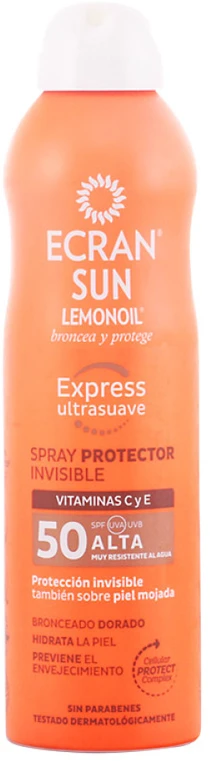 Ecran Sun Lemonoil Protect Invisible Purškiklis Spf50 purškalas nuo saulės 250ml