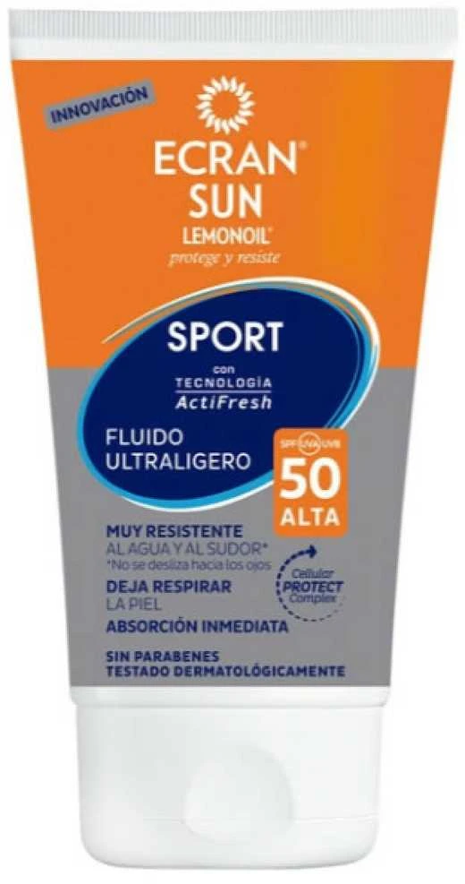 „Ecran Sun Lemonoil Sport Ultralight Fluid“ apsauginis kremas nuo saulės su SPF 50, 40 ml