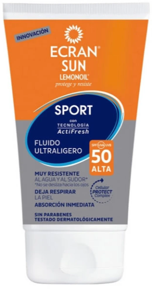 „Ecran Sun Lemonoil Sport Ultralight Fluid“ apsauginis kremas nuo saulės su SPF 50, 40 ml
