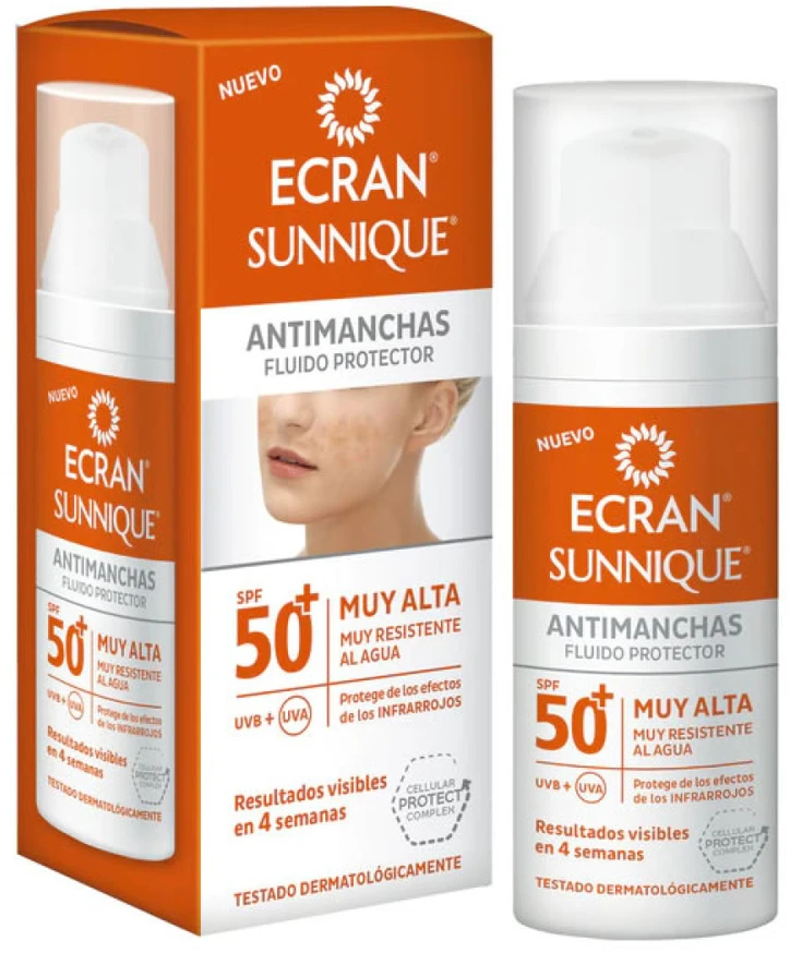 Ecran Sunnique Antimanchas Fluido Protector Spf50+ Apsaugantis nuo UV spindulių fluidas 50ml