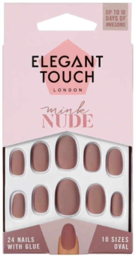 Elegant Touch Polish Nude Nails Mink