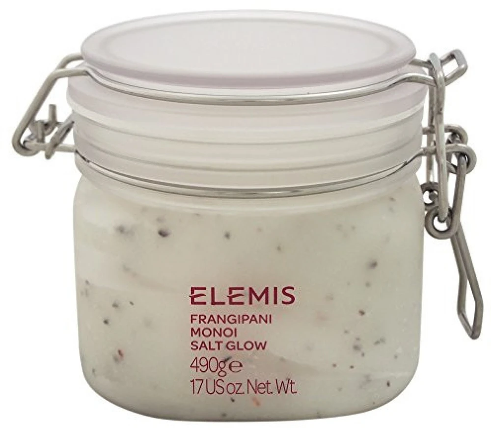 Elemis Frangipani Monoi Salt Glow Scrub skaistinantis kūno šveitiklis, 490 g