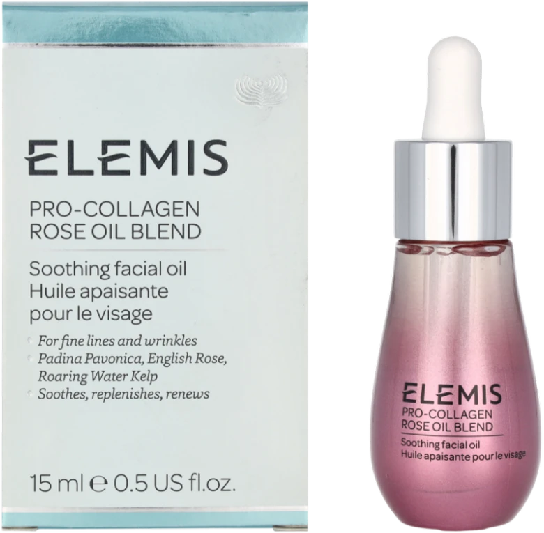Elemis Pro-Collagen rožių aliejus su pakuote