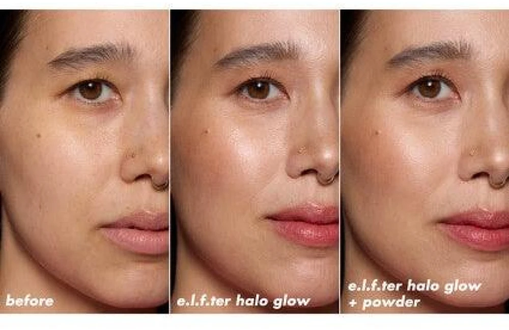 „Elf Cosmetics Elf Halo Glow“ pudrinė-filtrinė makiažo priemonė, presuota pudra, spalva: šviesiai neutrali, 10 g