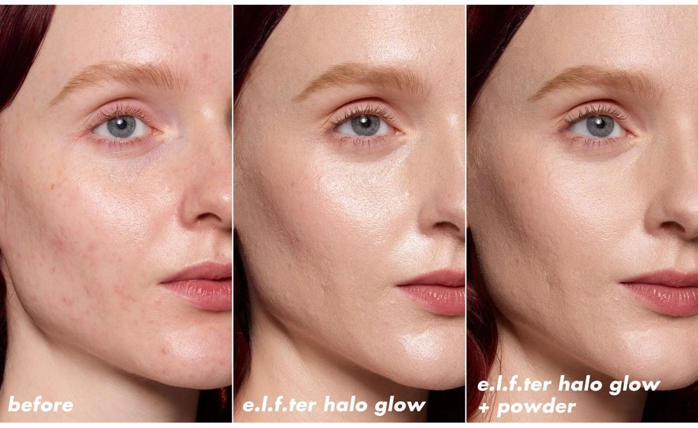 „Elf Cosmetics Elf Halo Glow“ pudrinė-filtrinė makiažo priemonė, presuota pudra, spalva: Fair Neutral Cool, 10 g