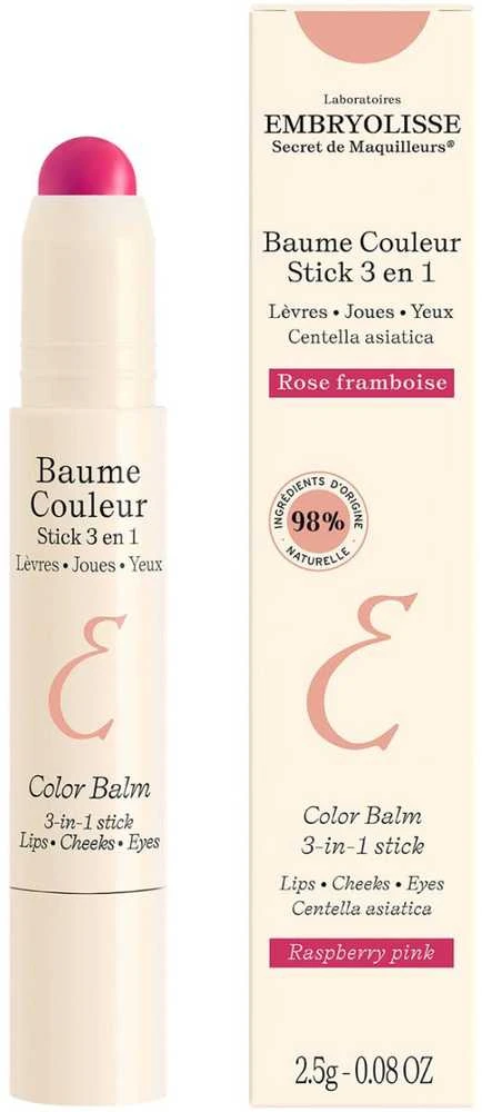 Embryolisse Color Blam 3-In-1 Raspberry Rožinė Stick lūpų balzamas, 2.5 g