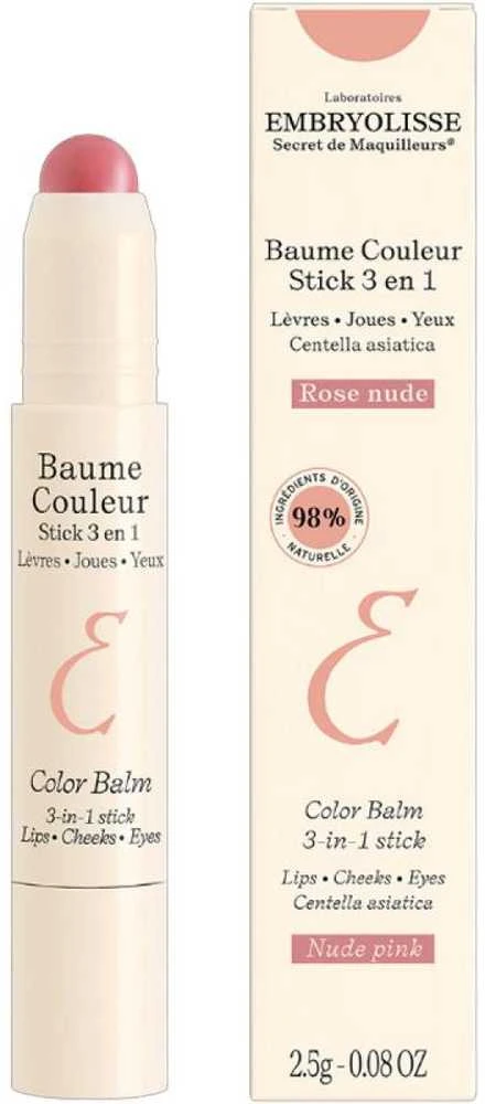 Embryolisse Color Blam 3-In-1 Nude Rožinė Stick lūpų balzamas, 2.5 g