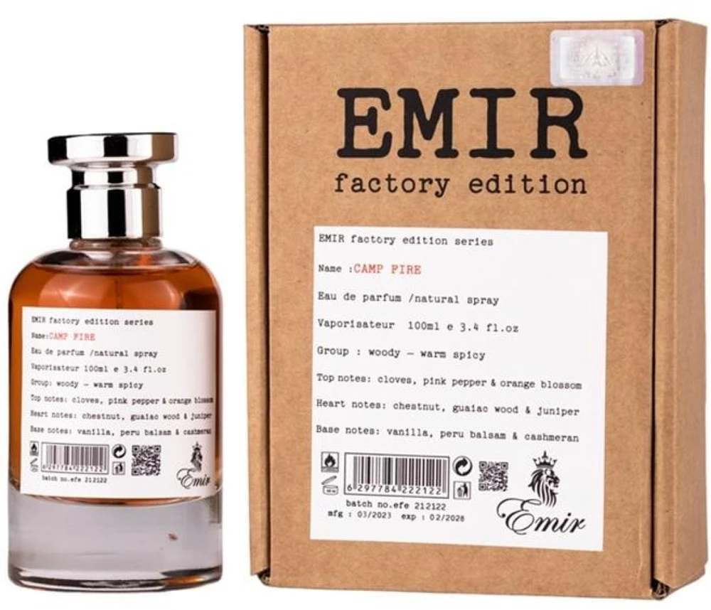Emir Camp Fire Factory Edition EDP parfumuotas vanduo unisex, 100 ml