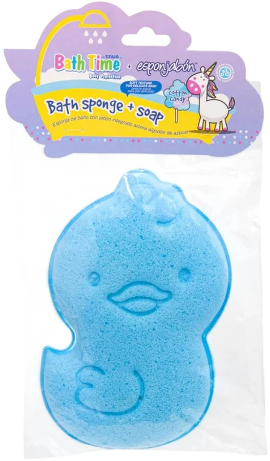 Esponjabon Cotton Candy Cleansing & Exfoliating Gourmand Soap & Sponge 2-In-1 Body