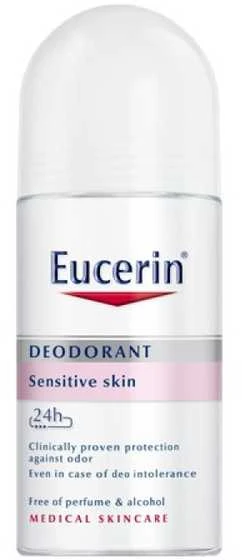 EUCERIN rutulinis dezodorantas jautriai odai 24 val., 50 ml