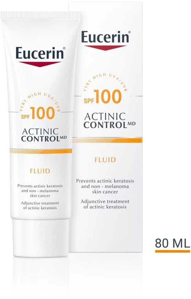 Eucerin Actinic Control Md Fluido SPF 100 apsauginis fluidas nuo saulės, 80 ml
