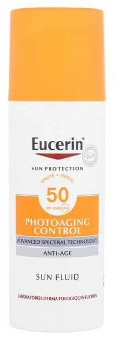 Eucerin Apsauga nuo saulės Photoaging Control Sun Fluid SPF 50+ apsauginis veido fluidas nuo saulės ir fotosenėjimo, 50 ml