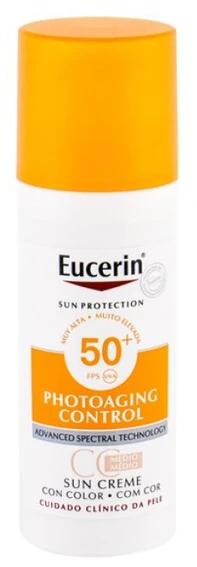 Apsauginis kremas nuo saulės Eucerin Sun Photoaging Control Tinted SPF 50+ Medium, 50 ml