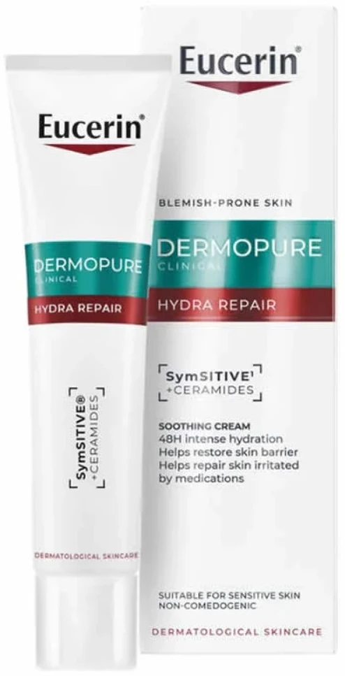 Eucerin Dermopure Hydra Repair Soothing Kreminis veido kremas, 40 ml