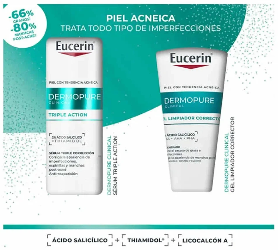 Eucerin Dermopure Triple Action Serum, 40 ml Set 2 Pieces