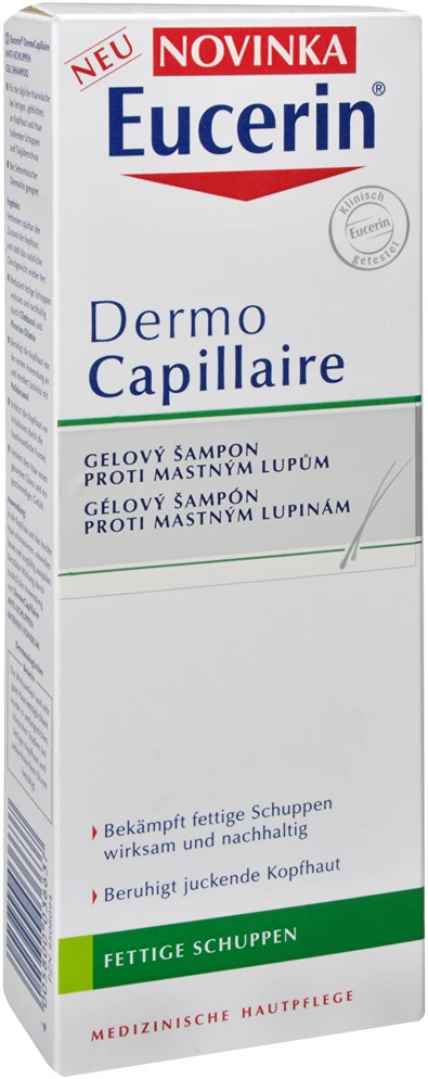 Eucerin Gelinis šampūnas nuo riebių pleiskanų DermoCapillaire 250 ml