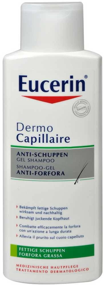 Eucerin Gelinis šampūnas nuo riebių pleiskanų DermoCapillaire 250 ml