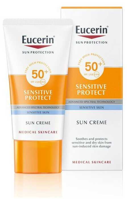 Eucerin Labai apsauginis kremas nuo saulės Sensitiv e Protect SPF 50+ 50 ml