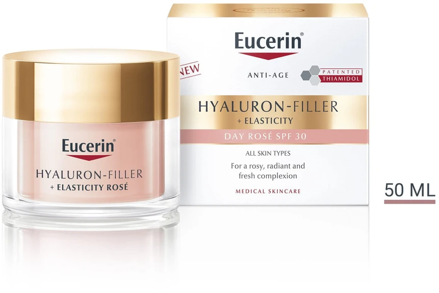 Eucerin Hyaluron-Filler Day Kreminis Rose SPF 30 dieninis kremas, 50 ml