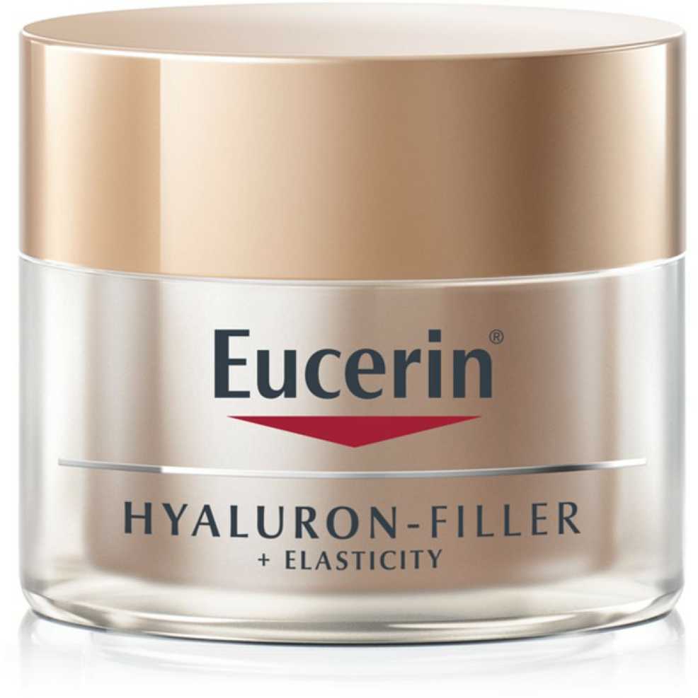 Eucerin Hyaluron-Filler + Elasticity Night Skin Kreminis naktinis veido kremas, 50 ml