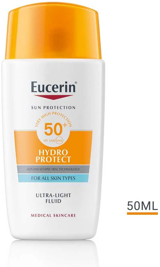 "Eucerin Hydra Protect Ultra Light Fluid apsauginis veido kremas nuo saulės su SPF50+ 50ml