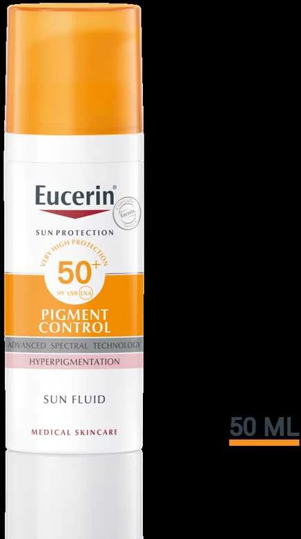 Kremas nuo saulės Eucerin Apsauga nuo saulės Fluid Pigment Control Spf50 Hyperpigmentation Skins, 50ml