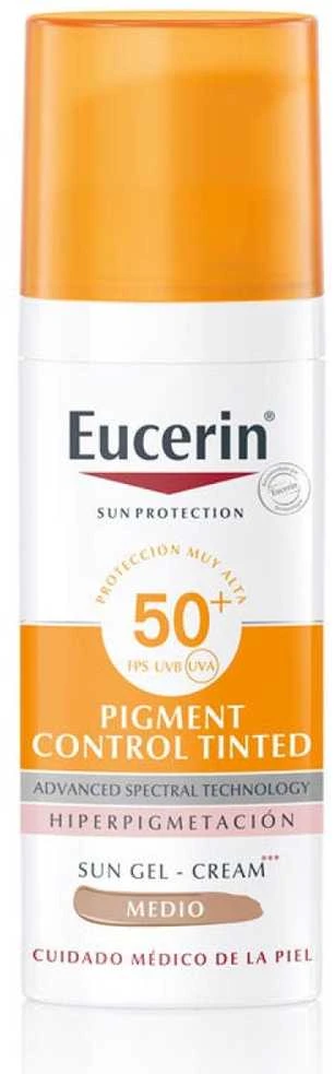 EUCERIN Pigment Control SPF50+ apsauginis kremas nuo saulės su spalva| spalva: medium, 50 ml