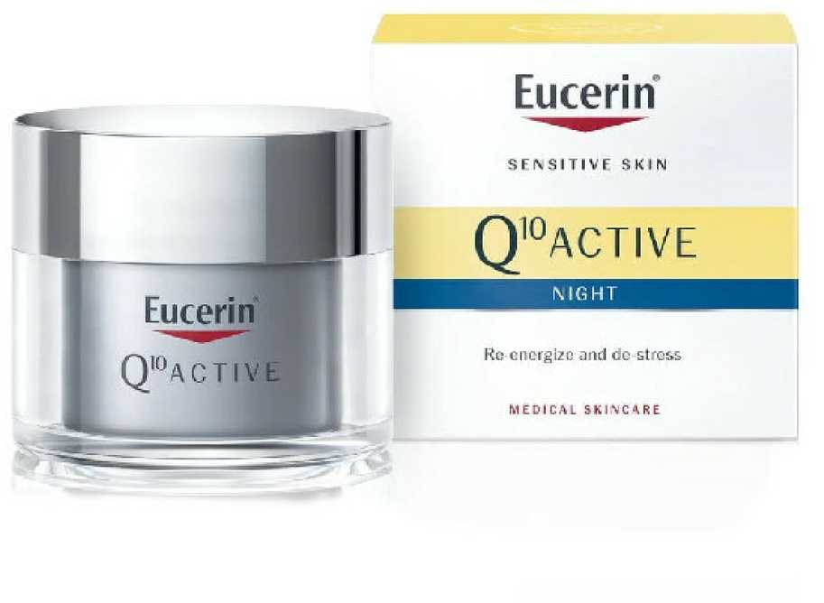 Eucerin regeneruojamasis naktinis kremas nuo raukšlių visų tipų jautriai odai su Q10 Active, 50 ml