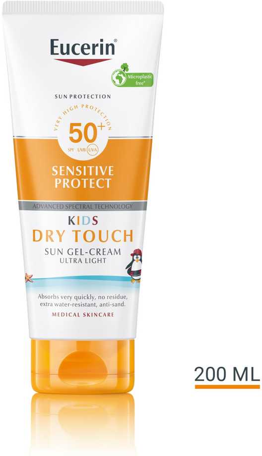 Eucerin Sun Sensitive Protect SPF50+ gelis-kremas nuo saulės vaikams, 200 ml