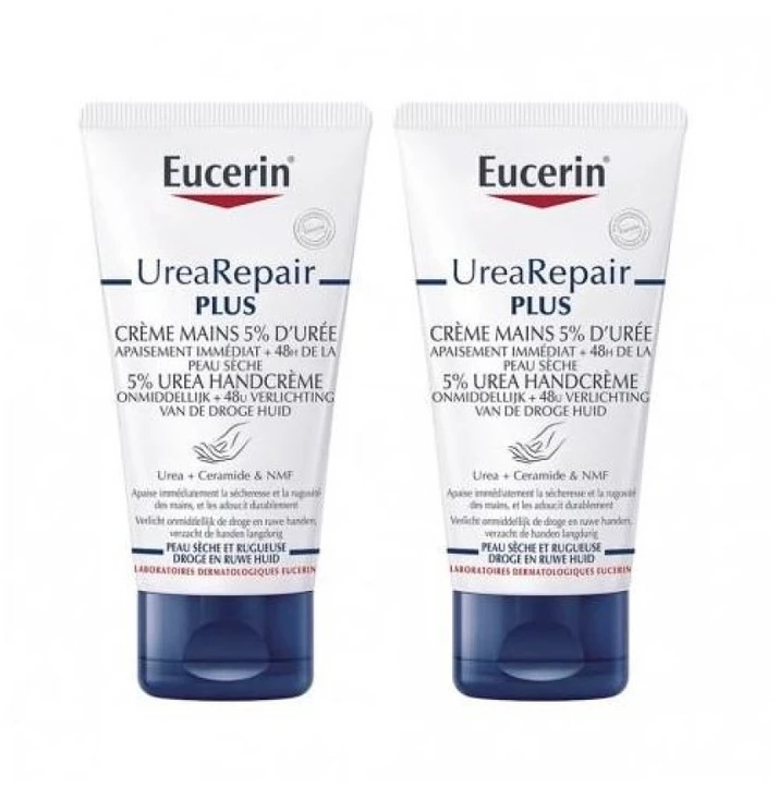 Rankų kremas Eucerin Urea Repair Plus 2U, 2 x 75 ml