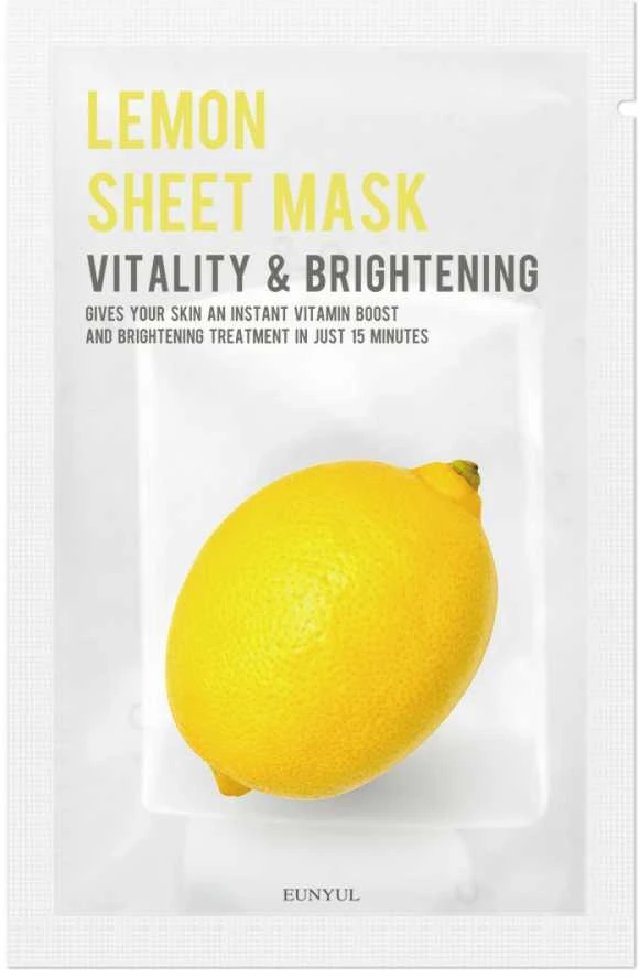 Eunyul Lemon Lakštinė veido kaukė Vitality and Brightening, 22 ml