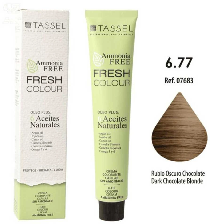 Eurostil Fresh Colour Crema Decolorante 6,77 Rubio Oscuro Chocolate Sin Amoniaco 1un