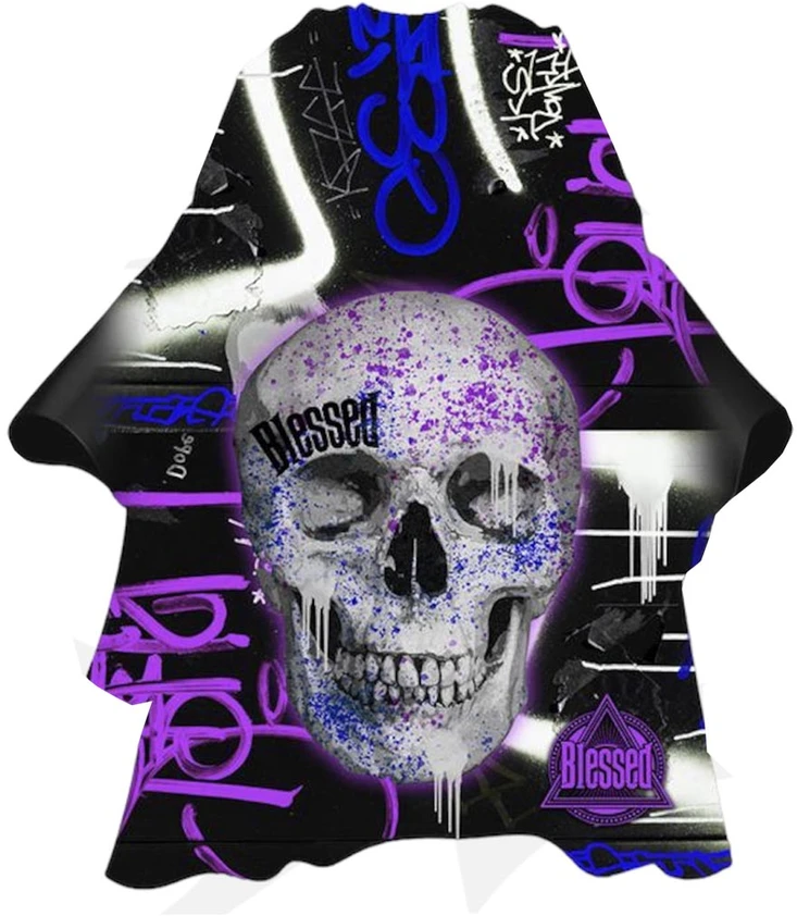 Eurostil Violetinė Skull Capa Con Cuello De Neopreno 1un