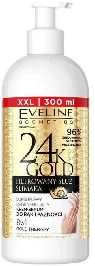 „Eveline Cosmetics“ 24 karatų aukso filtruotas sraigių gleivių kūno losjonas, 300 ml