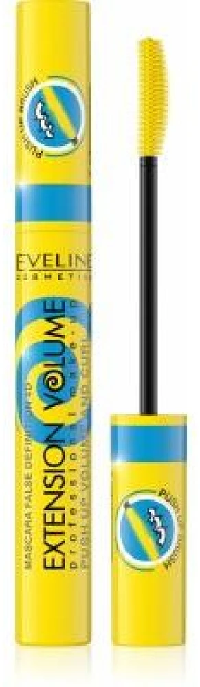 Eveline Cosmetics Eveline Volume Extension Push Up Volume & Curl Blakstienų tušas 10ml