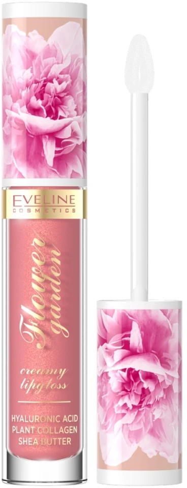 Eveline Cosmetics Flower Garden Creamy Lūpų blizgis 02, 4.5 ml