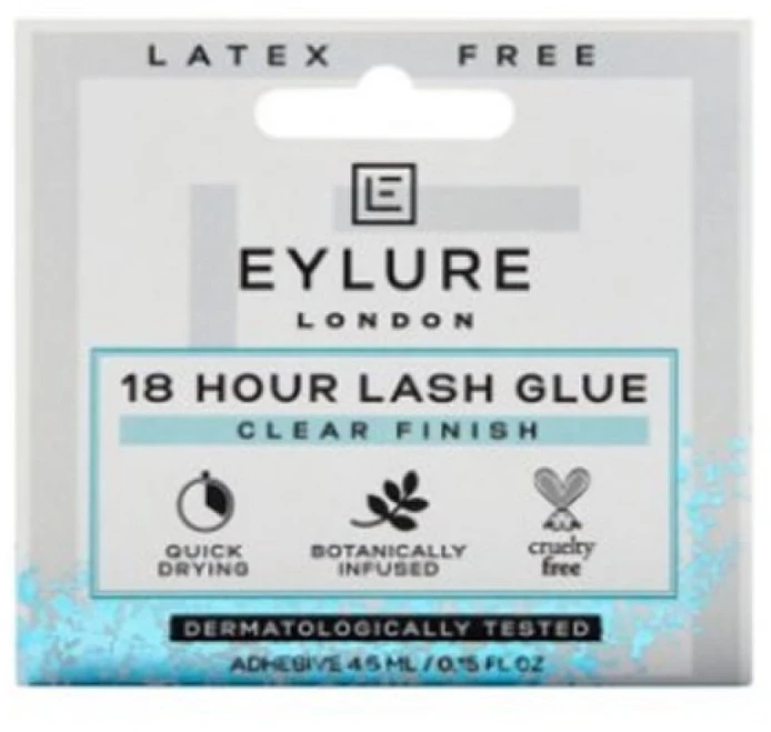 "Eylure 18 Hour Lash Glue Clear Finish" blakstienų klijai be latekso puikiai 4,5ml
