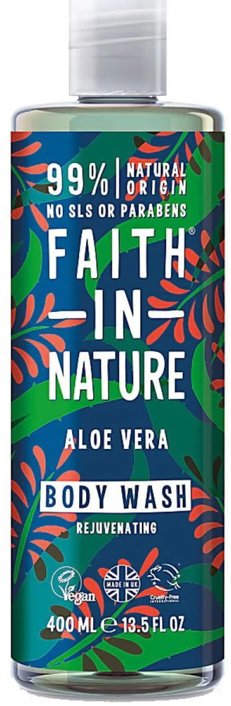Faith In Nature Aloe Vera Rejuvenating Kūno prausiklis, 400 ml