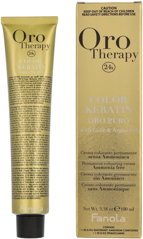 Fanola Oro Therapy Colour keratino ilgalaikiai dažai Kreminis, 100 ml