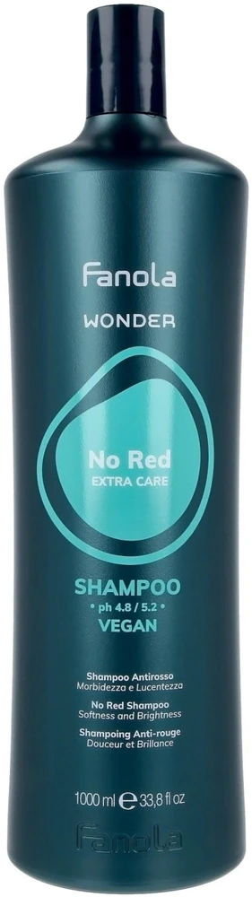 Fanola Wonder No Raudona Extra Care Šampūnas šampūnas, 1000 ml