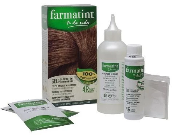"Farmatint 4r Copper Chestnut" plaukų dažai 155ml