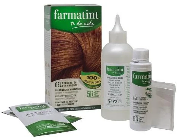 "Farmatint 5r Klasikinė šviesiai ruda Copper" plaukų dažai 135ml