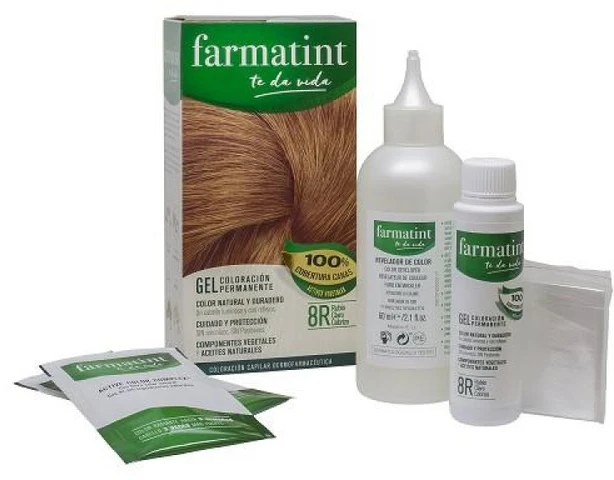 "Farmatint 8r Šviesiai blondinė varis" plaukų dažai 135ml
