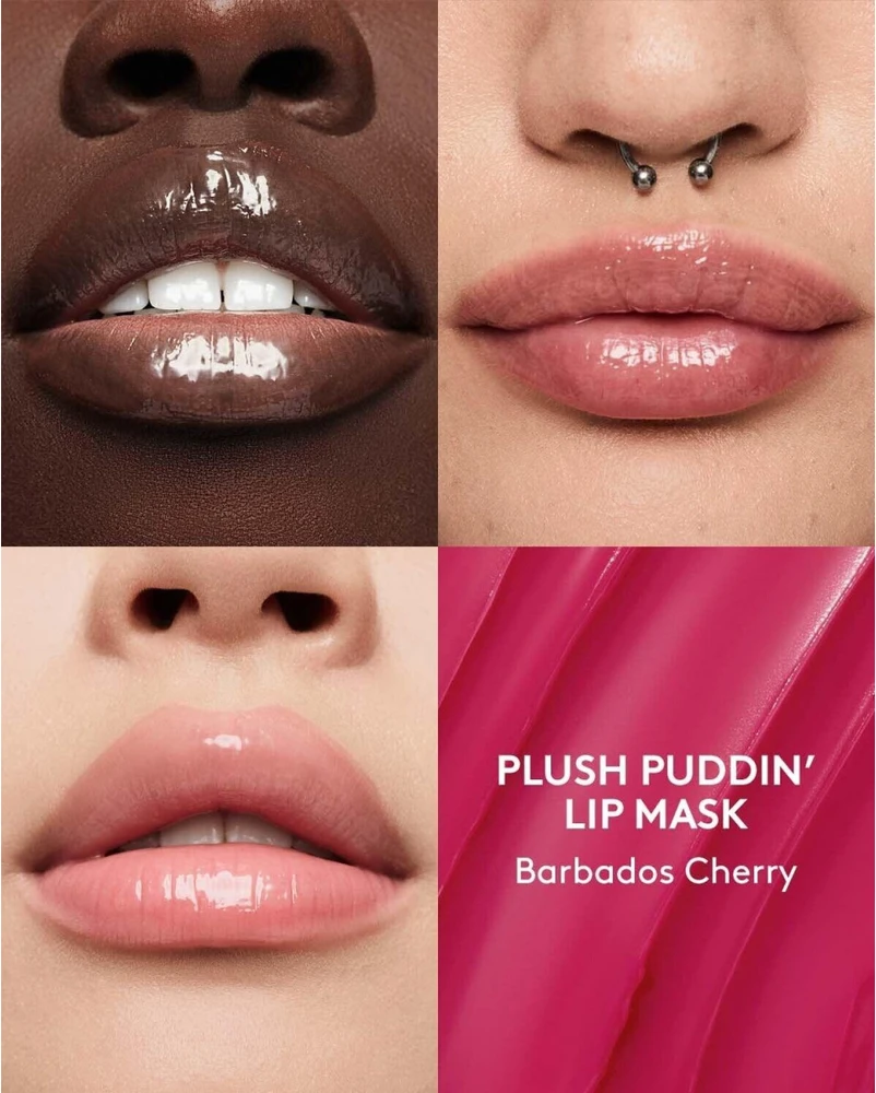 Fenty Beauty Fenty Skin Plush Puddin' Intensive Recovery Lip Mask lūpų kaukė, atspalvis: Barbados Cherry, 15 g