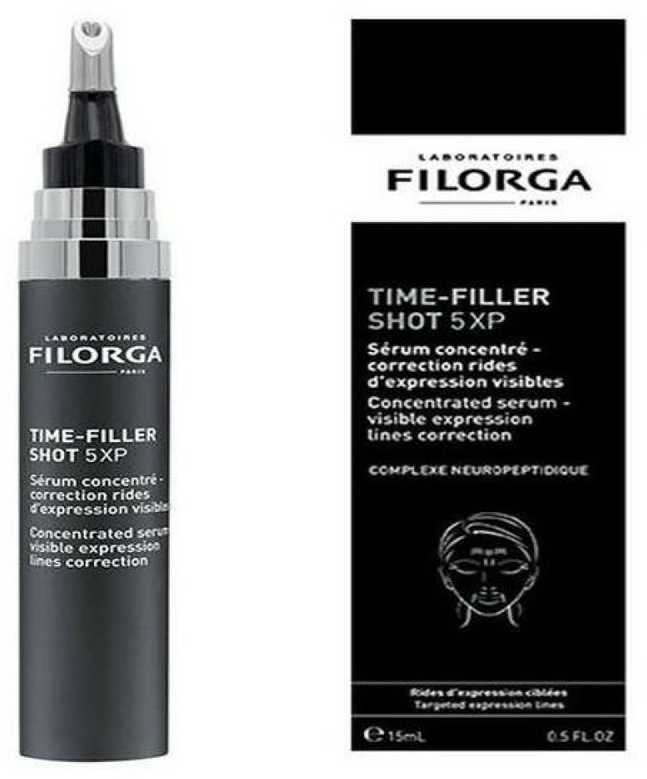 Filorga Time Filler Shot 5XP Concentrated Serum serumas mimikos raukšlių korekcijai, 15 ml