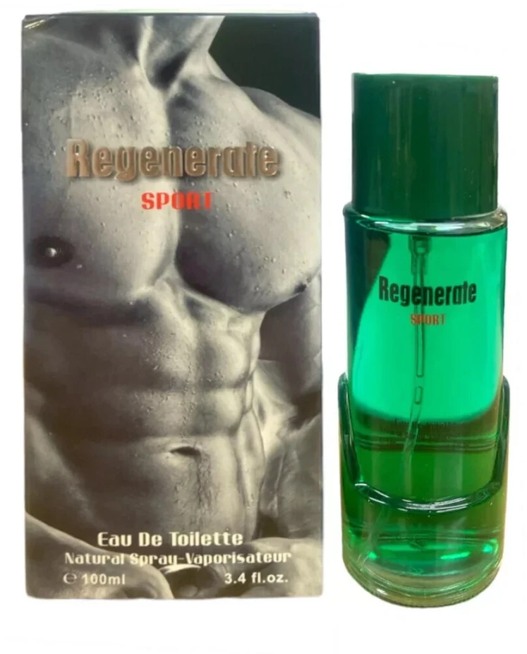 Fine Perfumery Regenerate Sport Žalias EDT tualetinis vanduo vyrams, 100 ml