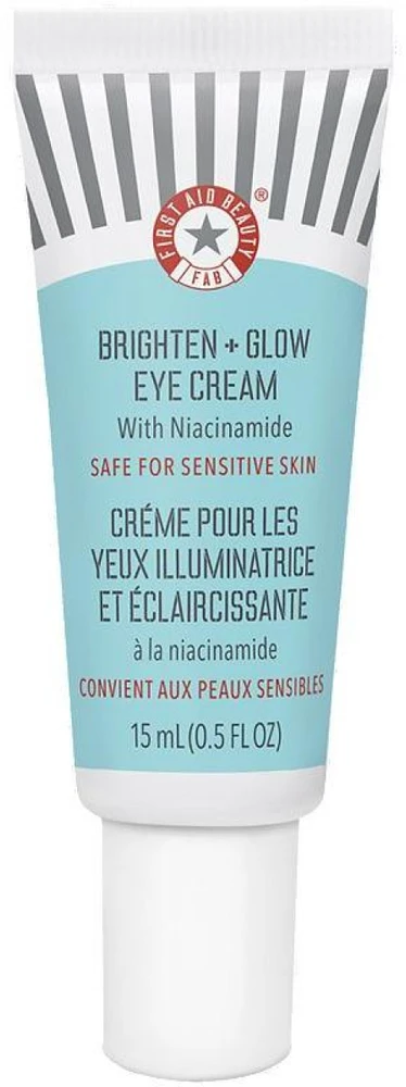 First Aid Beauty Brighten + Glow Paakių kremas With Niacinamide skaistinamasis paakių kremas su niacinamidu, 15 ml
