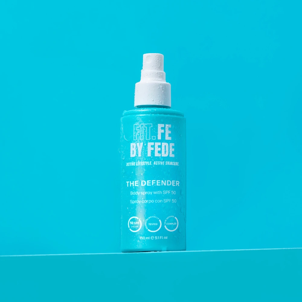 Fit.Fe by Fede The Defender Body Purškiklis SPF 50 apsauginis kūno purškiklis nuo saulės SPF50, 150 ml